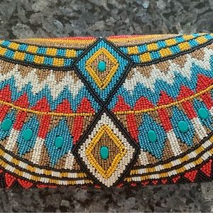 Beautiful hand beaded clutch